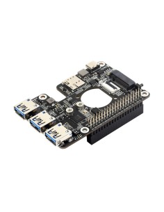 Carte d'extension PCIe to M2 4G/5G et USB 3.2 pour Raspberry Pi 5